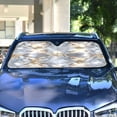 thumbnail image 5 of Foldable Car Windshield Sunshade UV Sun Visor Protector Blocks UV Rays Keeps Vehicle Cool 53x23.5 Inch Luxe Diamond Weave, 5 of 8