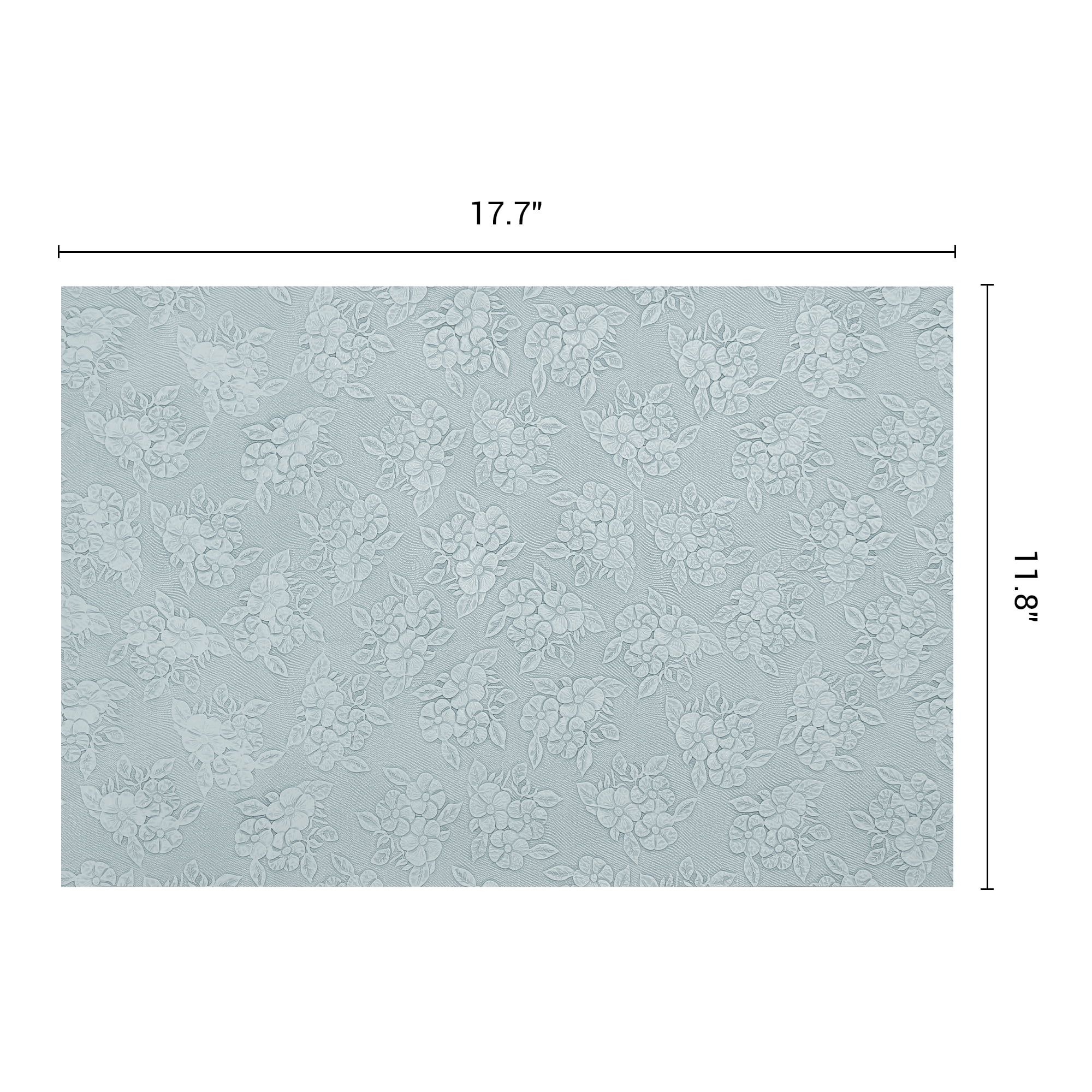 Unique Bargains Faux Leather Placemats for Kitchen Home Misty Blue 17.7"x11.8"