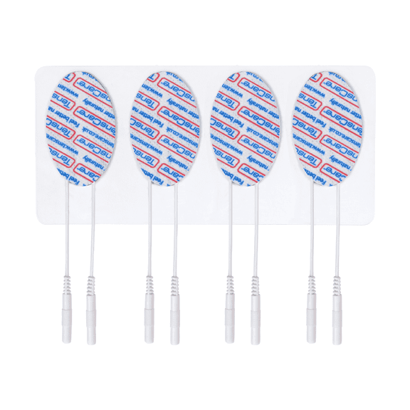 TensCare Oval Face Electrode Pads, 1 x 2 Inch – Self-Adhesive Replacement Pads for Facial Toning Devices