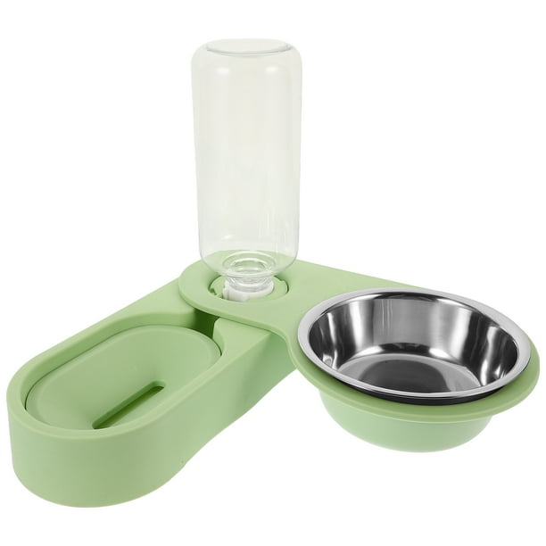 Cuenco para perros para jaula, juego de dispensador de comida y agua para gatos, cuenco grande, comedero automático
