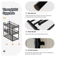 thumbnail image 4 of Twin Over Twin Over Twin Triple Bunk Bed Frame, Heavy Duty Detachable Bunk Beds for 3, Metal 3 Bunk Beds with 2 Ladder & Guardrail for Teens Adults (Black), 4 of 10
