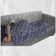 thumbnail image 6 of Navy Blue Soft Flannel Fleece Throw Blanket, Abstract Floral Damask with Antique Victorian Design Renaissance Flourish, Cozy Plush for Indoor and Outdoor Use, 70" x 90", Dark Blue White, by Ambesonne, 6 of 6