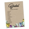 thumbnail image 2 of Inkdotpot Cartes de Jeu de Douche Nuptiale Rustiques Kraft Floral Fournitures de Mariage Lot de 50, 2 of 7