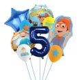 thumbnail image 2 of Globos de látex con temática de 9 piezas, suministros de decoración para fiesta de cumpleaños, juguetes para Baby Shower, 32 pulgadas, color azul（7 As picture, 2 of 5