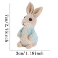 thumbnail image 2 of Fine Detail Rabbit Ornament Easter Bunny Ornament Cartoon Rabbit Statue for Happy Easter Home Party Decoration Handmade Resin Figure Eco-friendly Fun, 2 of 8