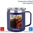 thumbnail image 5 of 14 oz Coffee Mug, Vacuum Insulated Camping Mug with Lid, Double Wall Stainless Steel Travel Tumbler Cup, Coffee Thermos Outdoor, dark blue, 5 of 5