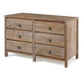 thumbnail image 4 of Camaflexi Baja 6 Drawer Dresser Solid Wood Dresser Organizer Storage Cabinet, Barnwood, 4 of 8