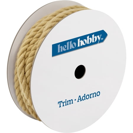 Hello Hobby Tan 3-Ply Twist Cord Sewing Trim, 1/4 in x 3 yd