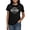 Black, variant on - Proud Navy Retiree Women's Dark T Shirt - Women's Traditional Fit Dark T-Shirt