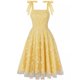 thumbnail image 2 of Vestido de fiesta informal de verano para mujer, estilo pin-up, bordado, sin mangas, estilo retro, estilo rockabilly vintage de los años 60 y 50, años 60 y 50, 2 of 4