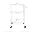 thumbnail image 3 of Hyper Tough 3-Tier New Multipurpose Rolling Cart, White Color, 495lbs Load Capacity, 3 of 9