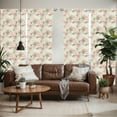 thumbnail image 2 of Ambesonne Floral Window Curtains, Romantic Wildflowers, Each 28" W x 63" L, Pale Green Brown and Peach, 2 of 5