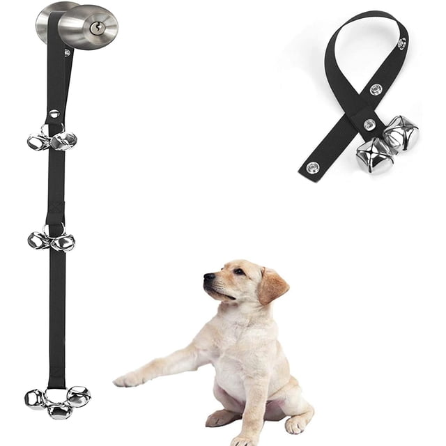 Timbre para Cachorros Mejorado para Perilla de Puerta/Entrenamiento para ir al baño/Campana para Perros al Aire Libre Cachorros para Perros Cachorros Cachorros Mascota Gato Calidad Premium - 3 Broches