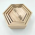 thumbnail image 2 of Wooden Hexagonal Wall Mounted Floating Shelves-  Decorative Shelving, 2 of 5