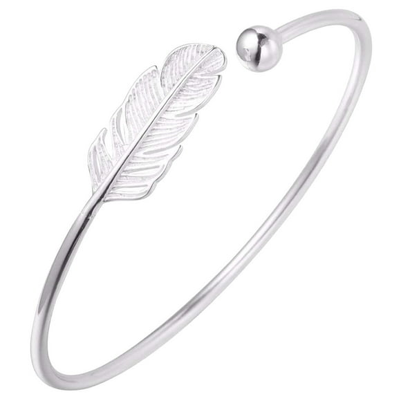 Women Feather Open Bracelet Bangle Adjustable Bangles Fashion Jewelry Sleep Sack 24 36 Months