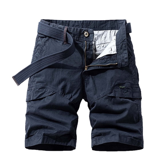 Work Pants Men's Plus Size Cargo Shorts Multi Pockets Relaxed Summer Beach Shorts Pants Mens Work Cargo Shorts Dark Blue XL