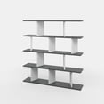 thumbnail image 6 of Ada Home Decor Jorin 4 Tier Bookcase, Anthracite/White, 6 of 7