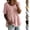 Pink, variant on Womens Summer Tops Crew Neck Short Sleeve Pleated Flowy Shirts Ruffle Hem Casual Loose Fit Peplum Tunic Blouse Pink XXL