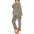 thumbnail image 2 of Diufon Womens Plush Pajama Set Fall Winter Warm Cozy Sleepwear Flannel Pullover Tops with Pants Loungewear Sets, 2 of 7