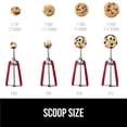 thumbnail image 6 of GORILLA GRIP Cookie Scoop 2 TSP 304 Stainless Steel Spring Scoops for Dough Ice Cream Fruit Melon Baller Size 100 Red, 6 of 9
