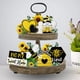 thumbnail image 5 of Decoración De Bandeja Con Capas De Girasoles Y Crisantemos Para El Festival De Verano Decoración De Bandeja Con Capas De Madera Rústica, 5 of 6