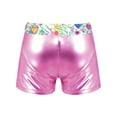 thumbnail image 3 of Zaldita Kids Girls Shiny Metallic Ballet Dance Shorts Gym Workout Bottom Gymnastics Shorts Heart Zebra 12, 3 of 5