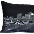 thumbnail image 4 of 35" Black Cleveland Nighttime Skyline Lumbar Decorative Pillow, 4 of 5