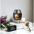 thumbnail image 6 of JAGASY Deer Memorial Tiny Urns for Human Ashes Keepsake - Brown Urn for Ashes Adult Male - Forest Sunset Decorative Urns for Parents - Funeral Urn for Mom & Dad - (3 Inch), 6 of 7