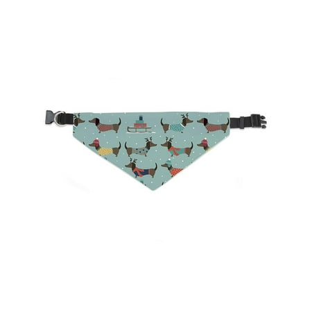 Denim Festive Dachshund Pattern Bandana -Image by Shutterstock Medium