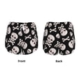 thumbnail image 6 of Uemuo black white Skull bone Pattern Women's Athletic Shorts High Waisted Running Shorts with Liner Pockets Gym Elastic Workout Shorts-Medium, 6 of 9