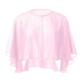 thumbnail image 3 of AWZXDE Women's Solid Color Sheer Chiffon Open-Front Cardigan Lightweight Layering Cover-Up for Spring Summer, Elegant Sleeveless Kimono Wrap Pink,A, 3 of 4