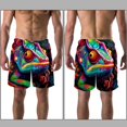thumbnail image 3 of luoweisi Men's Beach Shorts Quick Dry Swim Trunks with Mesh Lining Chameleon L, 3 of 5