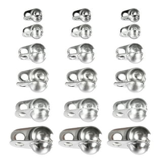 Uxcell 2.4/3/4.5/6mm Stainless Steel Ball Chain Connectors Double Ring Loop  Clasps 150 Pack 