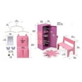 thumbnail image 5 of Badger Basket Doll Locker Set with Bench, Rug, and Accessories for 18 inch Dolls - Pink/Purple, 5 of 8