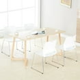 thumbnail image 4 of Sidanli White Plastic Stackable Chairs-(Set of 4), 4 of 4