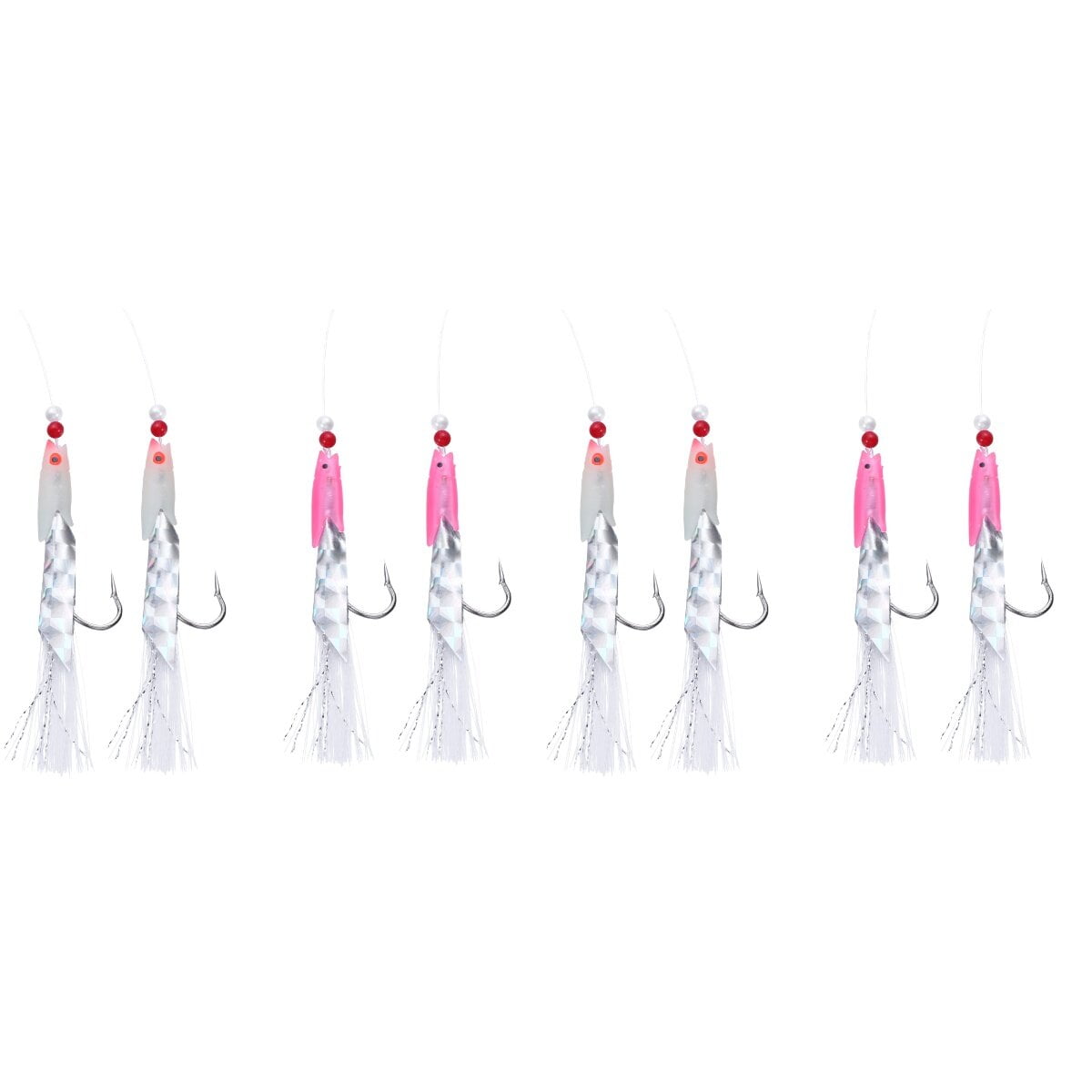 20 Pcs Simulated Fish Skin Hooks Shrimp Fishing Hooks Lure Bait Tackle