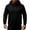 Black, variant on Mens Fleece Lined Sweatshirts Quarter Zip Drawstring Hoodie Fashion Casual Fall Sweatshirt White XXXL