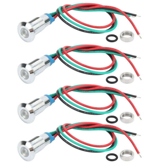 Dual Color LED, Waterproof Round LEDs Environmentally Friendly For Computer Modification For Car Modification For CNC Machine Tools For Access Control Switches Red And Green