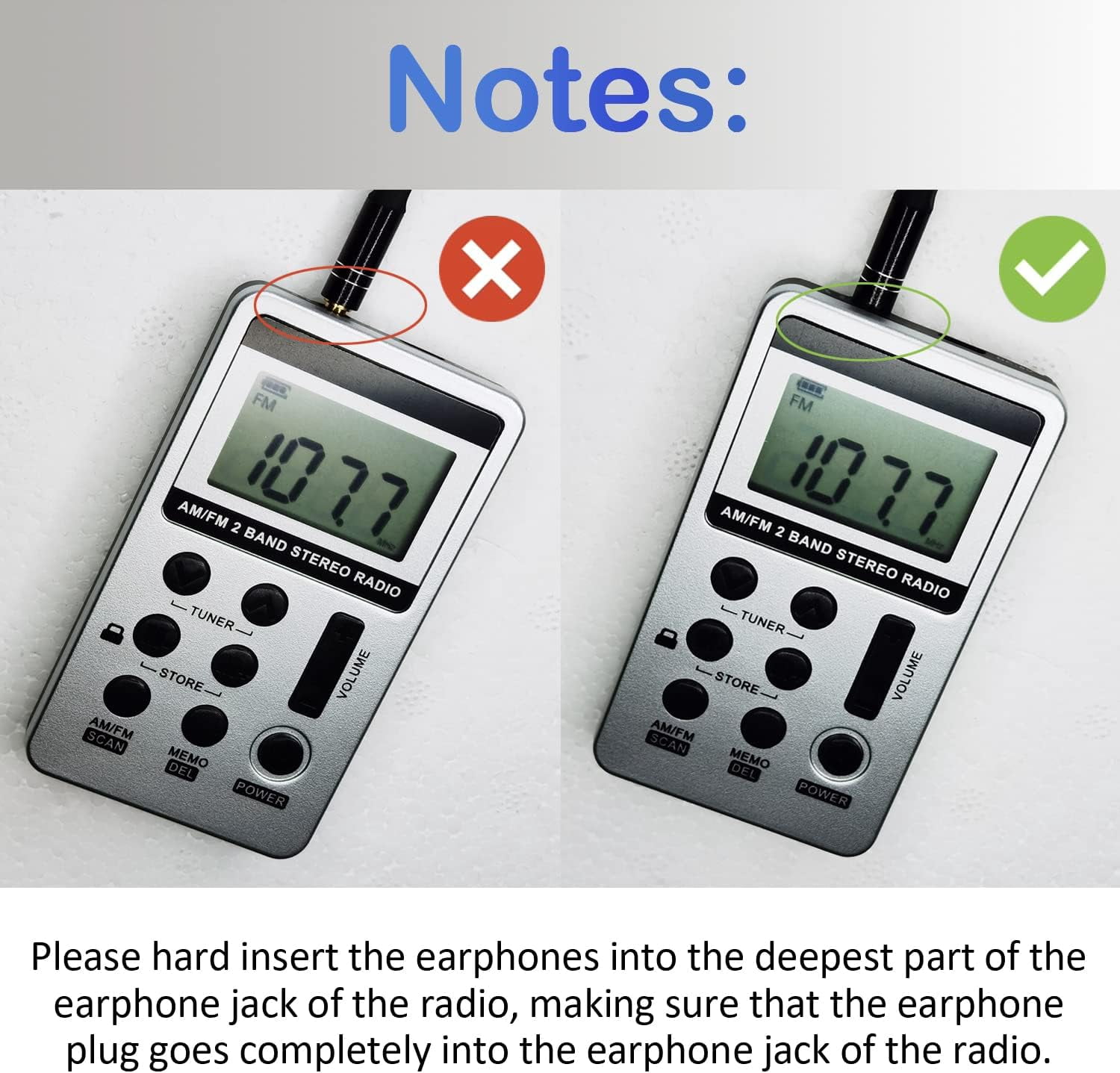 Portable AM FM Radio, Walkman Radio with Digital Tuning LCD Display, Rechargeable Pocket Radio with Earphone, Small Radio with Detachable Belt Clip for Walking, Jogging