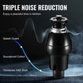 thumbnail image 5 of KFFKFF Garbage Disposal, 3/4HP 3250RPM Constant Operation Food Residue Eliminator, Simple Connection Food Residue Pulverizing System with Noise Diminishing, Electrical Cable & Splash Protector, 5 of 9
