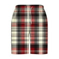 thumbnail image 5 of ZCFZJW Men's Gingham Bermuda Shorts Lightweight Summer Quick Dry Plaid Beach Swim Trunks Big and Tall Casual Drawstring Elastic Waist Workout Short Pants with Pockets Red L, 5 of 5