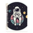 thumbnail image 7 of FORMRS 1-Subject Spiral Notebook 8" x 5" College Ruled 60 Refillable Sheet A5 Hard Cover, Pink Astronaut Planet, 7 of 7