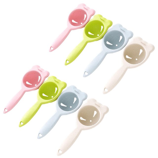 8pcs Useful Egg Separator Portable Practical Egg Divider Egg Yolk White Separator Home Kitchen Gadget Cooking Accessories for Home