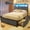 Gray, variant on Fluest Queen Bed Frame with 2-Tier Storage Headboard, USB Port and LED Light, 4 Storage Drawers, Brown