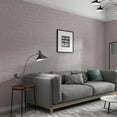 thumbnail image 2 of Grasscloth Wallpaper Peel and Stick 20.9in X 393in Fabric Contact Paper Wall Paper Textured Wallpaper Horizontal Stripes Look Self-Adhesive Thick Vinyl Embossed（Grey White with Pink and Purple）, 2 of 14