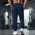 thumbnail image 3 of cocolona Mens Casual Loose Cargo Pants Elastic Waist Drawstring Straight Gym Workout Running Joggers with Pockets, 3 of 5