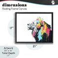 thumbnail image 4 of Stupell Industries Contemporary Lion On Air Headphones Black Floating Frame Canvas Art, 21 x 17, by Svetlana Aleynikova, 4 of 8