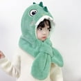 thumbnail image 3 of Godderr Baby Toddler Plush Winter Hats Boys Warm Dinosaurs Scarf Hat Girls One-Piece Ear Protection Hat Cap Hats Scarves Kids Thickened Warm Baby Hat, 3 of 7