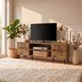 thumbnail image 2 of Homall Modern TV Stand for TVs up to 55'', Wood Entertainment Center with Storage Drawers & Cable Management for Living Room, Rustic Oak, 2 of 8