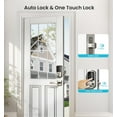 thumbnail image 5 of Veise Fingerprint Smart Locks for Front Door with Handle Set, App Control, Keyless Entry, Electronic Digital Keypad Deadbolt, Auto Lock, Waterproof, Easy to Install, Satin Nickel, 5 of 9